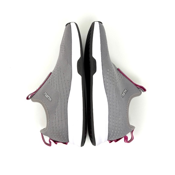 KURU Atom Slip On Sneaker Stone Grey Berry Pink Size 8.5 - Picture 6 of 16